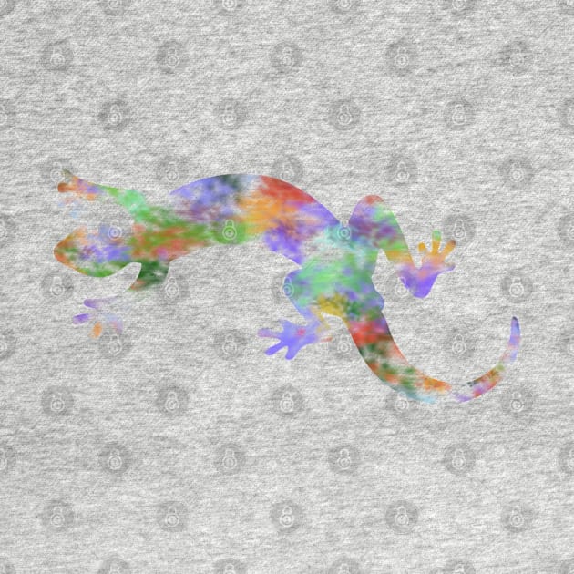 Chameleon Lizard Abstract Pattern Silhouette Art by Mazz M